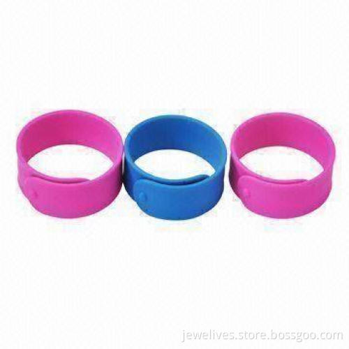 Silicone Slap Bracelets, Customized Colors are Welcome